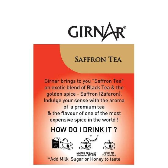 Черный чай с шафраном Girnar (10 чайных пакетиков)