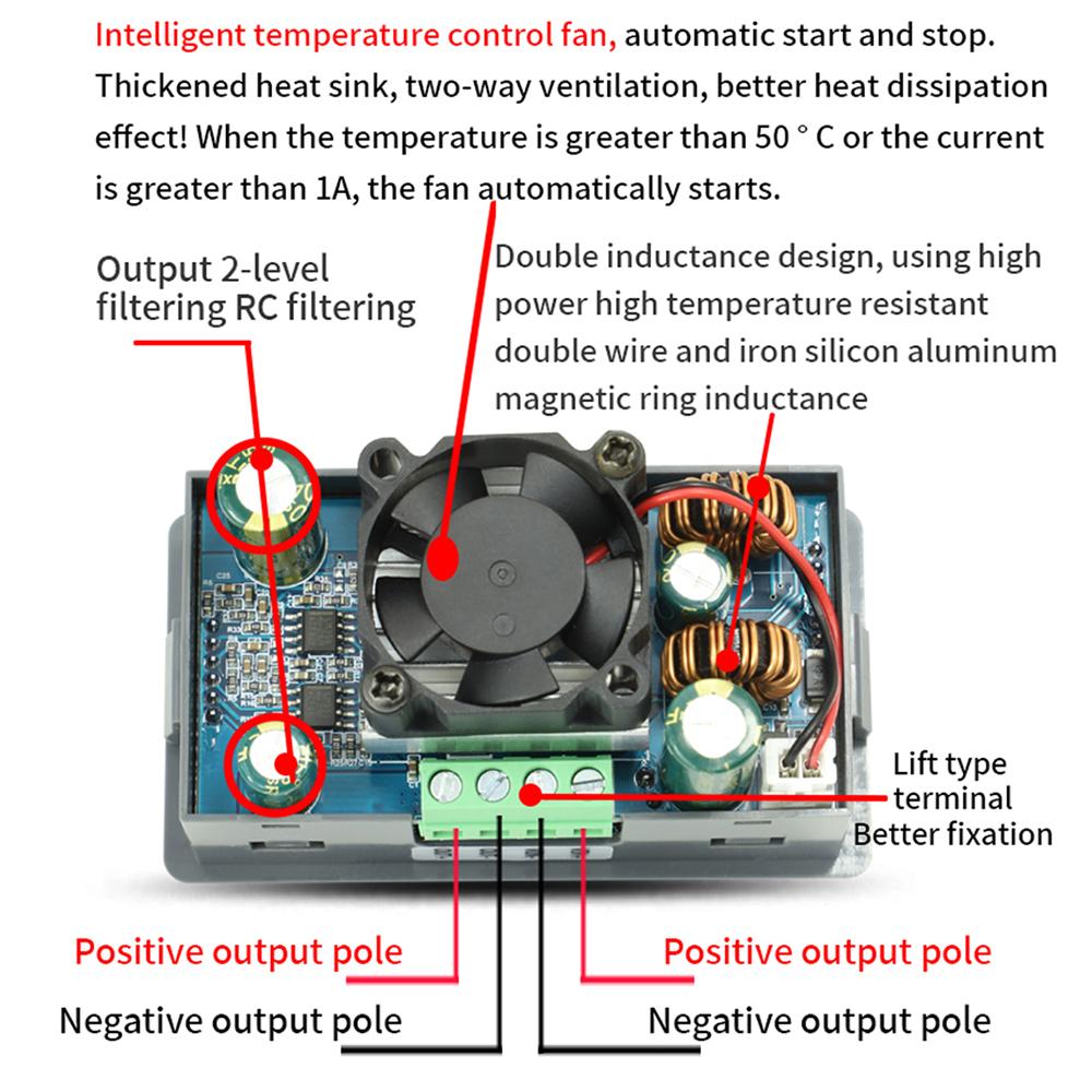35W/80W DC DC Buck Boost Converter CC CV Adjustable DC Regulator Power Supply Buck Regulator Module 6-36V 5-30V