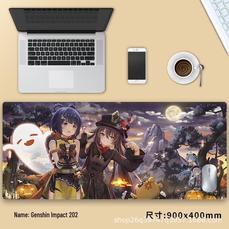 Очень большой коврик для мыши Genshin Impact Венти - Утолщенный аниме коврик для клавиатуры