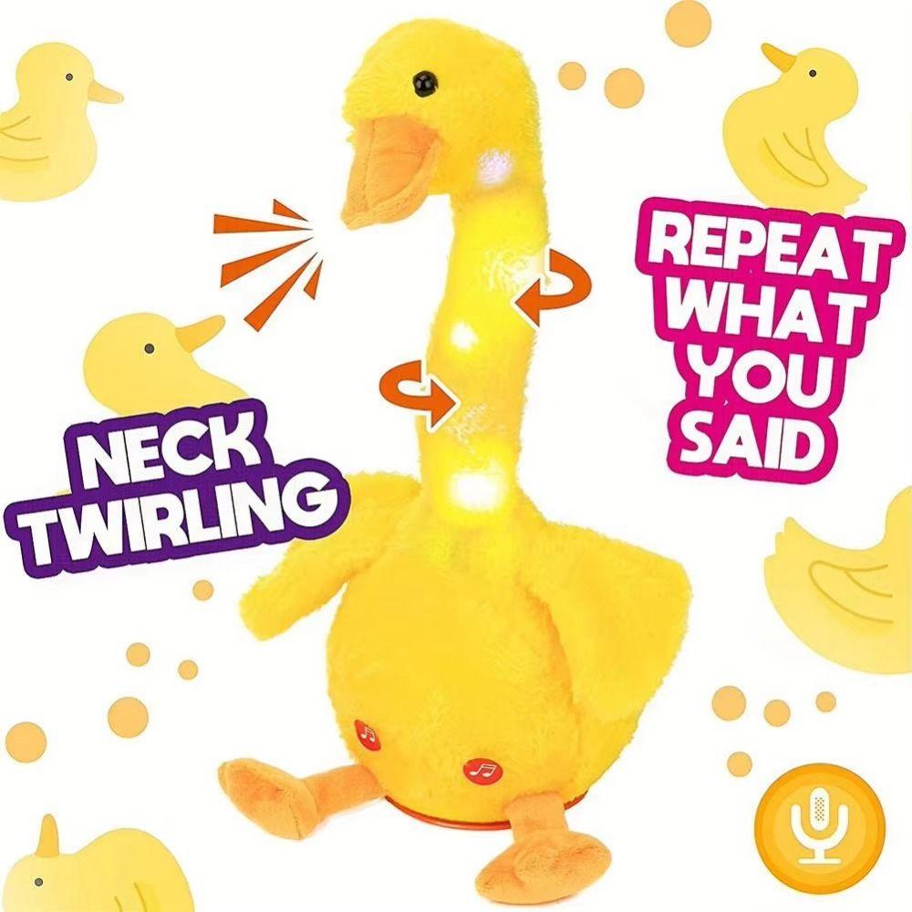 Singing Electric Duck Plush Toy Dancing Duck Repeating Talking Duck Dancing Talking Duck Kids Gift