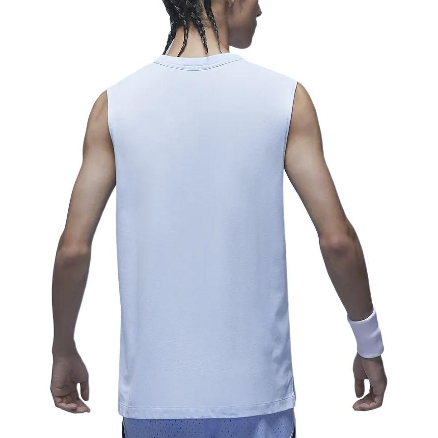 Jordan Спортивный однотонный жилет без рукавов с круглым вырезом Dri-FIT, повседневный, быстросохнущий, мужской, цвет Stone-Blue FN5857441