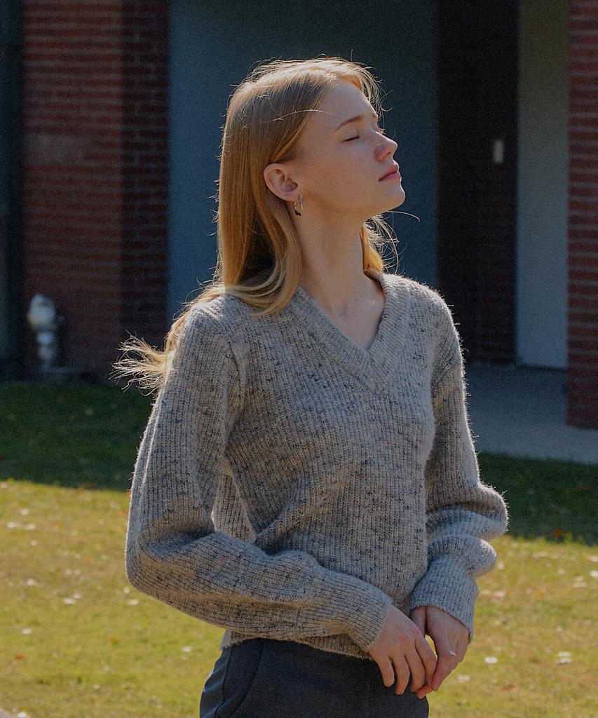YUPPE V Cashmere Knit_Gray