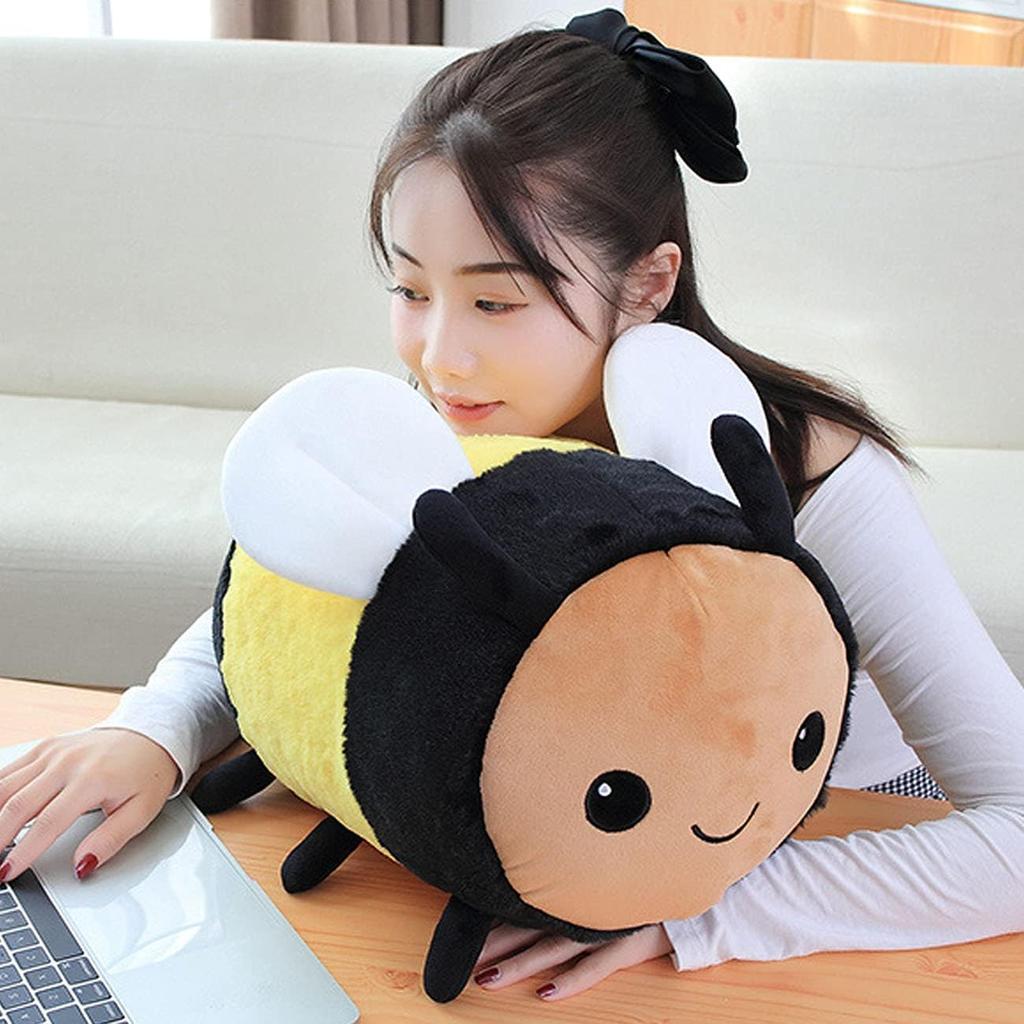 Плюшевая игрушка «Пчела», супермягкая плюшевая игрушка-кукла «Пчела», подушка с мультяшной летающей пчелой, божьей коровкой и насекомыми, мягкая игрушка для девочек, мальчиков и младенцев