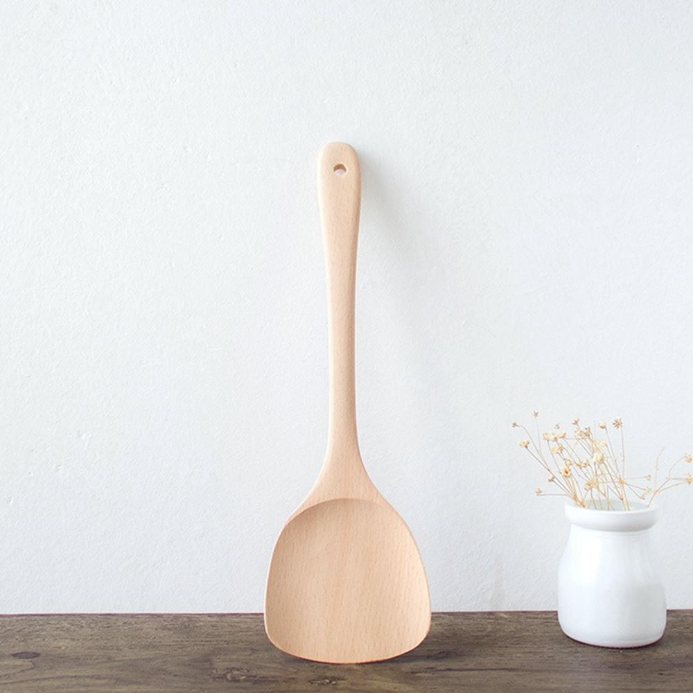 30/35cm Stirring Cookware Wok Shovels Cooking Tool Kitchen Utensil Wooden Spatula Shovel Turner