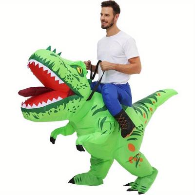 1 шт. Хэллоуин Взрослые Надувной Костюм Динозавра T-Rex Косплей Смешные Надувные Костюмы Карнавал Рождество Тематическая Вечеринка