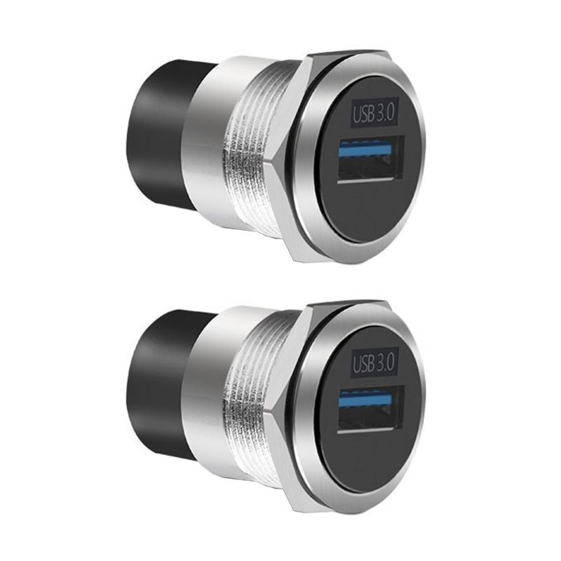Металлический круглый панельный разъем USB3.0 22 мм, модуль передачи данных с резьбой USB2.0/USB3.0 для промышленности