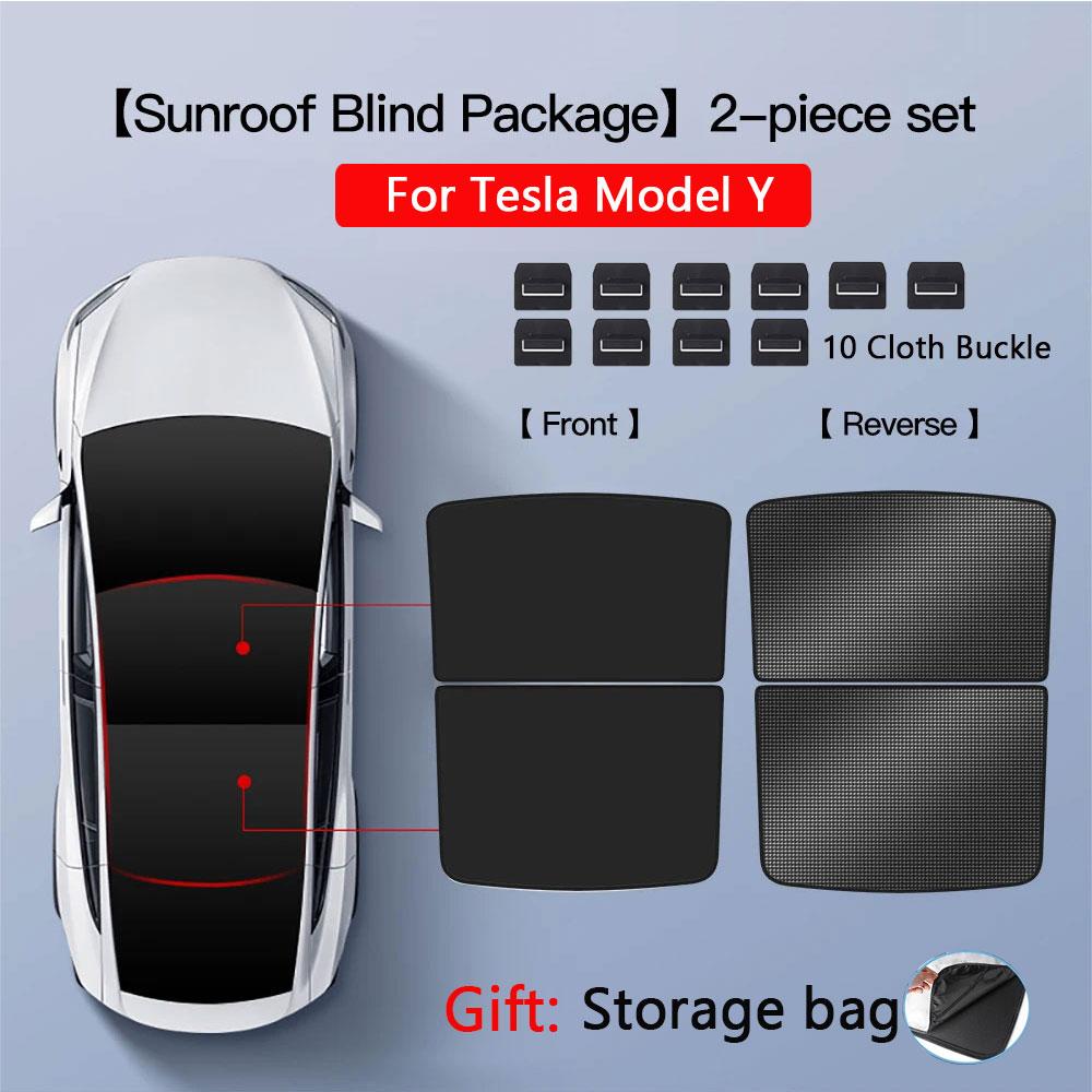 Солнцезащитные шторки для Tesla Model 3 Люк на крыше Highland 2024 Model Y 2017-24 Пряжка из ледяной ткани Солнцезащитное стекло Передний задний люк Аксессуар