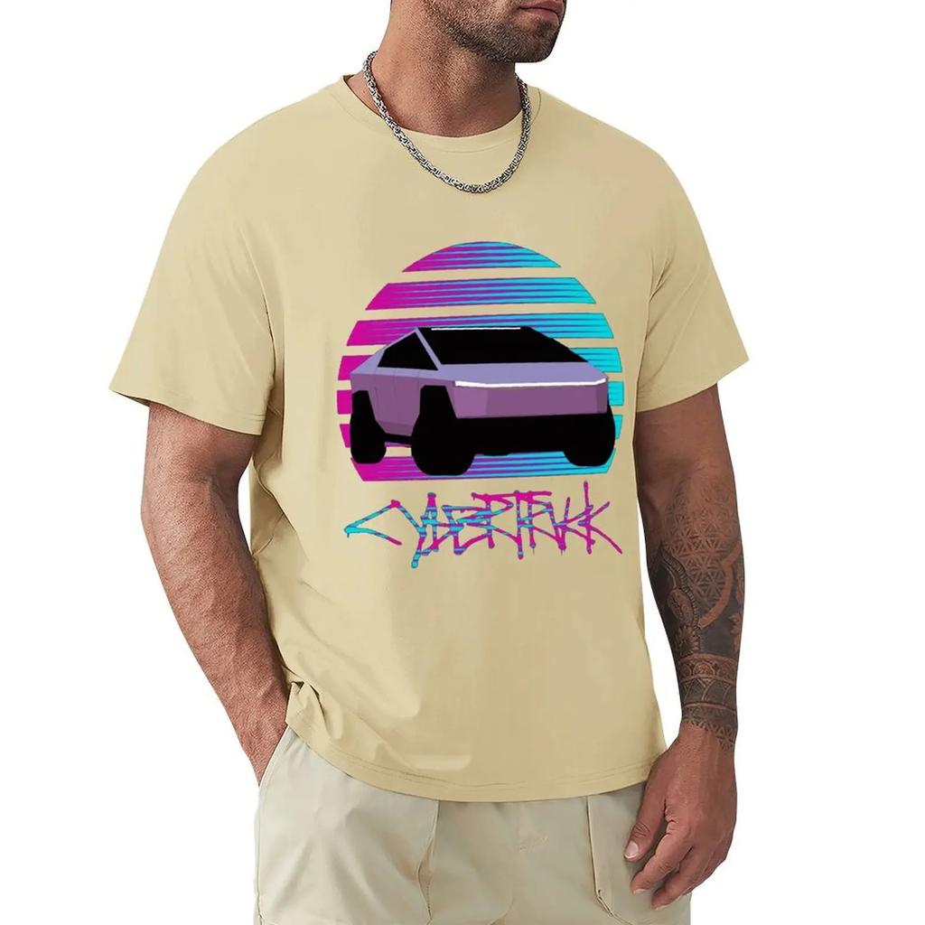Футболка Cybertruck Cyber Truck Graffiti Future Aesthetic Футболка Harajuku с коротким рукавом Футболка с графикой из 100% хлопка