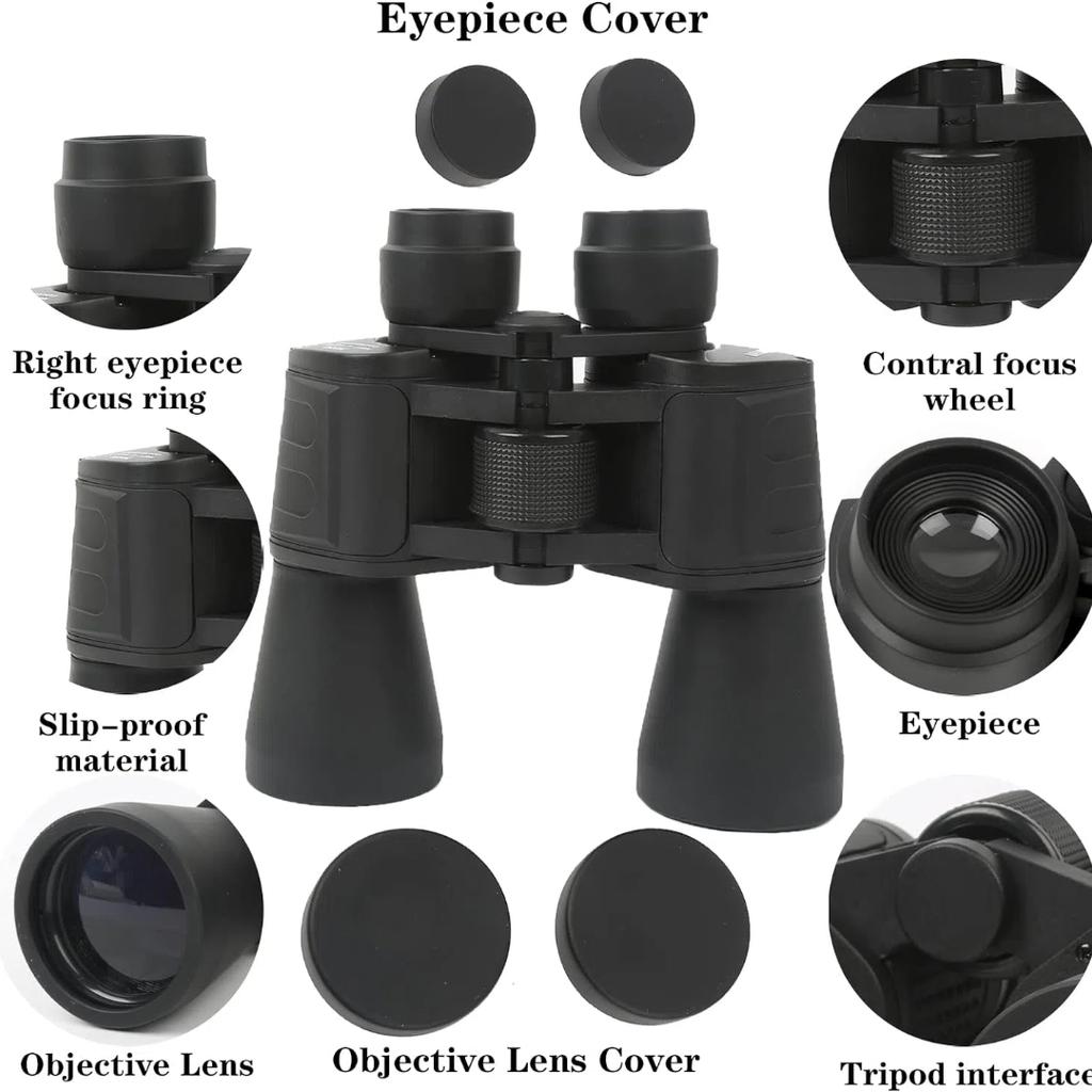 Binoculars 20x50,High Power Binoculars for Adults and Kids Compact Waterproof Binoculars for Bird Watching Hunting Travel Football Stargazing