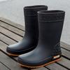 Women's Mid-tube Rain Boots Rubber Boots Warm Overshoes Waterproof Outdoor Non-slip Wear-resistant Fashion All-match Rain Boots
