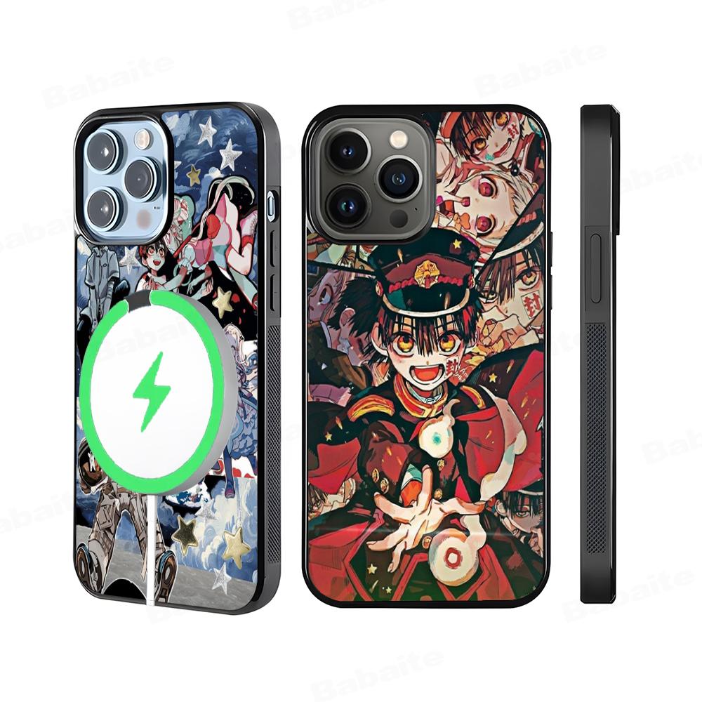 Туалетный Ханако-кун Чехол для телефона Магнитный чехол Для IPhone 16 14 13 12 11 15 Pro Max Plus Для Magsafe Беспроводная зарядка Чехол