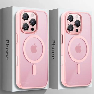 Модный чехол для телефона для iPhone 17 16 15 14 13 12 11 Pro Max Plus 17 Air для Magsafe Прозрачный Магнитный Жесткий Бампер