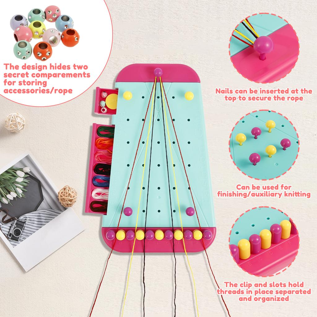 Bracelet Making Kit Funny DIY Kid Friendship Bracelet Jewelry Making Kit Bracelets Crafts Set with Bead for Girl Birthday Gifts