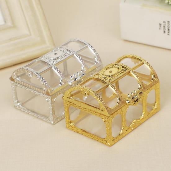 Vintage Candy Box Transparent Body Plastic Pirate Treasure Storage Box Party Supplies