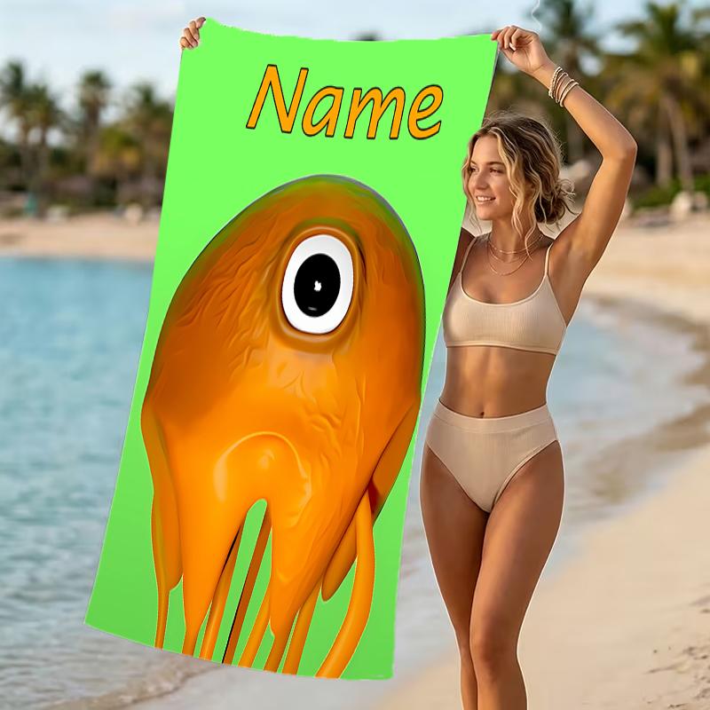 Customizable personalized beach towels Garten Of Banban themed designs.Suitable for the beach, yoga, sports;ideal as beach accessories