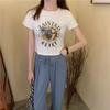 New Korean Style Slim Short High Waist Short Sleeve T-shirt for Women In Summer