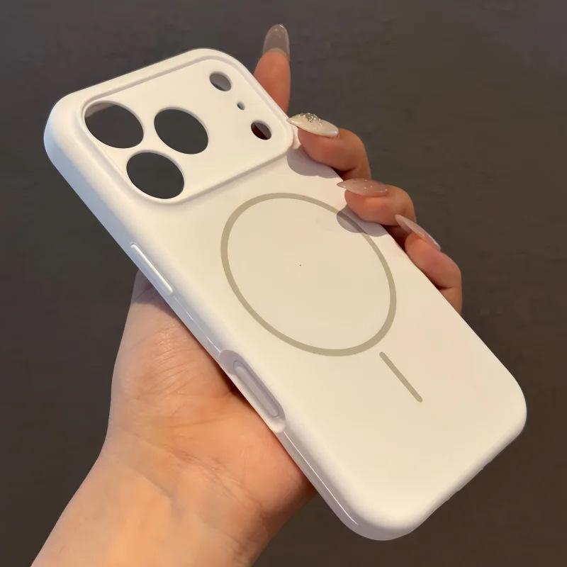 Жидкий силиконовый чехол для телефона Apple iPhone 17 Pro Max - Magsafe Противоударный Креативный Защитный чехол с полной защитой для iPhone