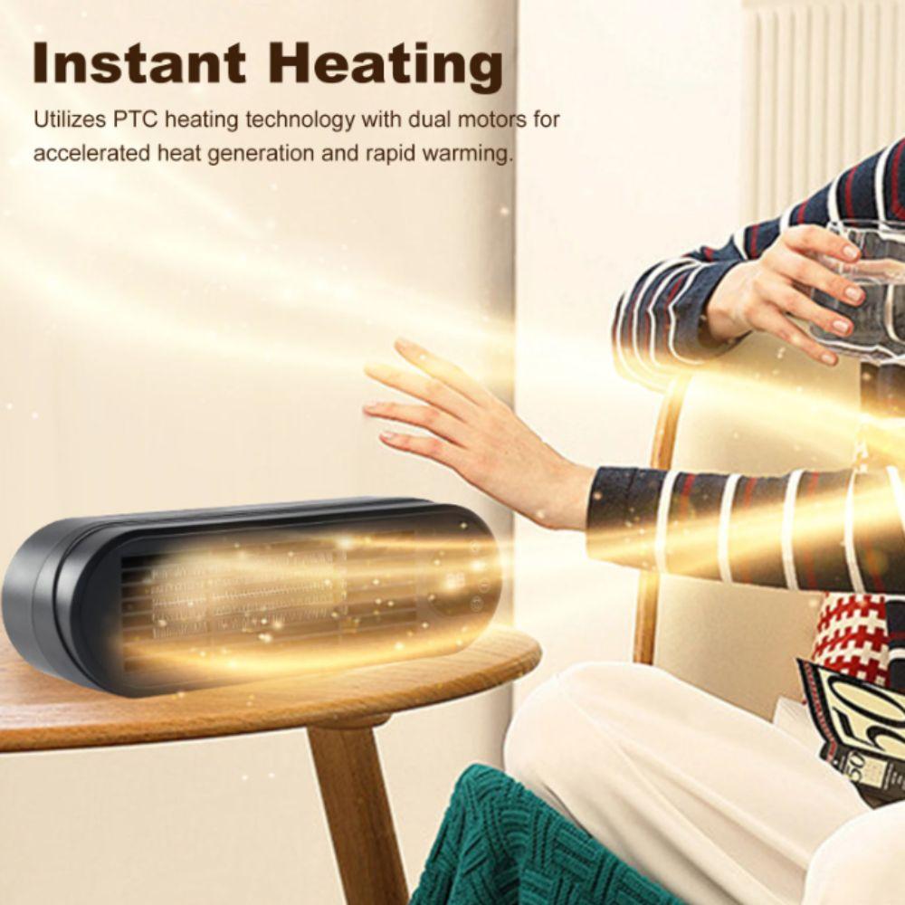 12H Timer Space Heater PTC Technology Portable Heater Small Size Desktop Heater Indoor Use