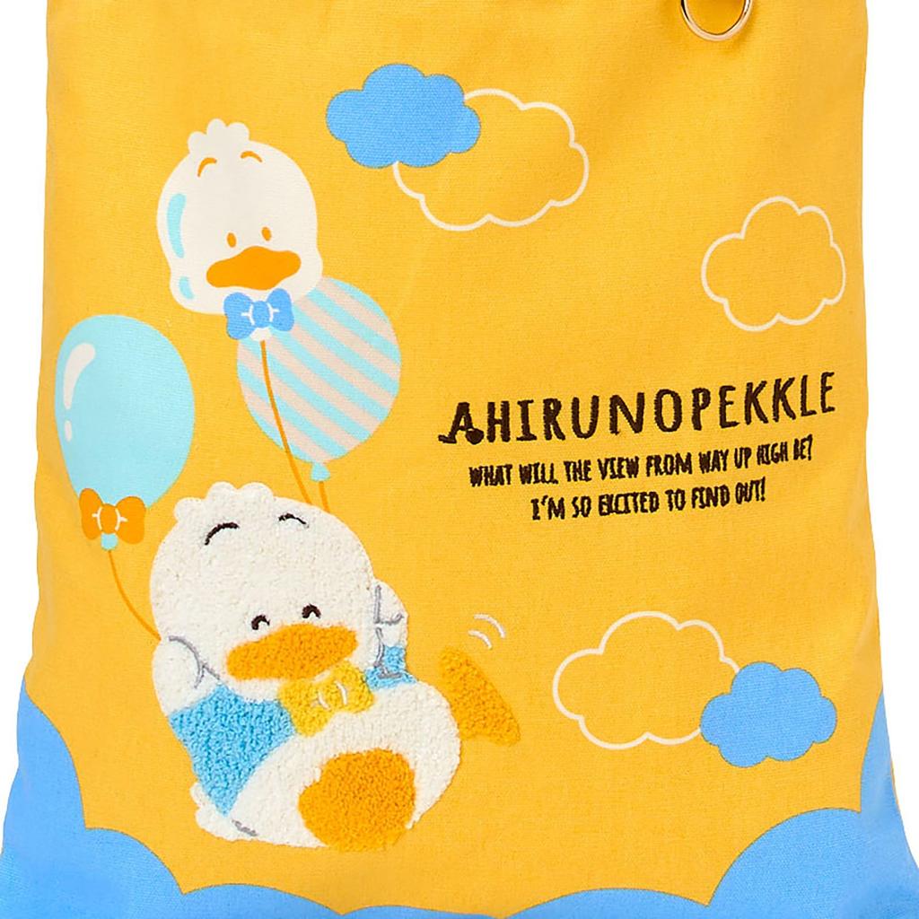Sanrio Tote Bag (Dreaming Balloon) Pekkle the Duck Cotton and Steel, A4 Size, Ages 3 and Up, 008729