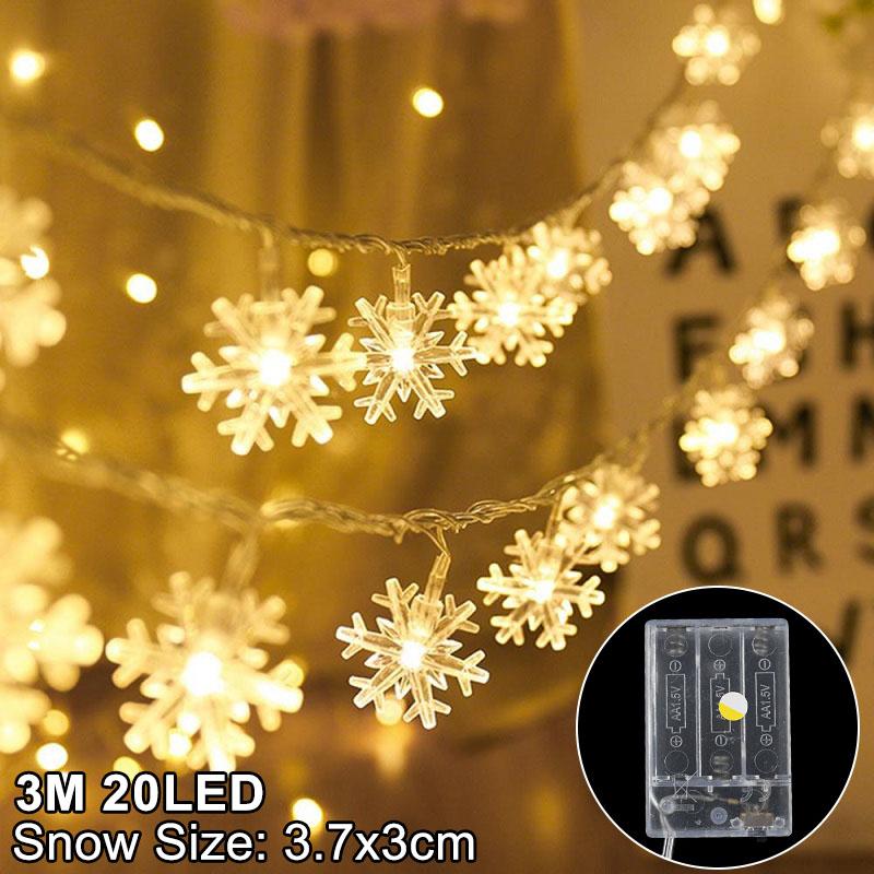 Светодиодная Снежинка Рождественские Украшения для Дома Подвесная Гирлянда Украшение для Рождественской Елки 2025 Навидад Рождественский Подарок Новый Год