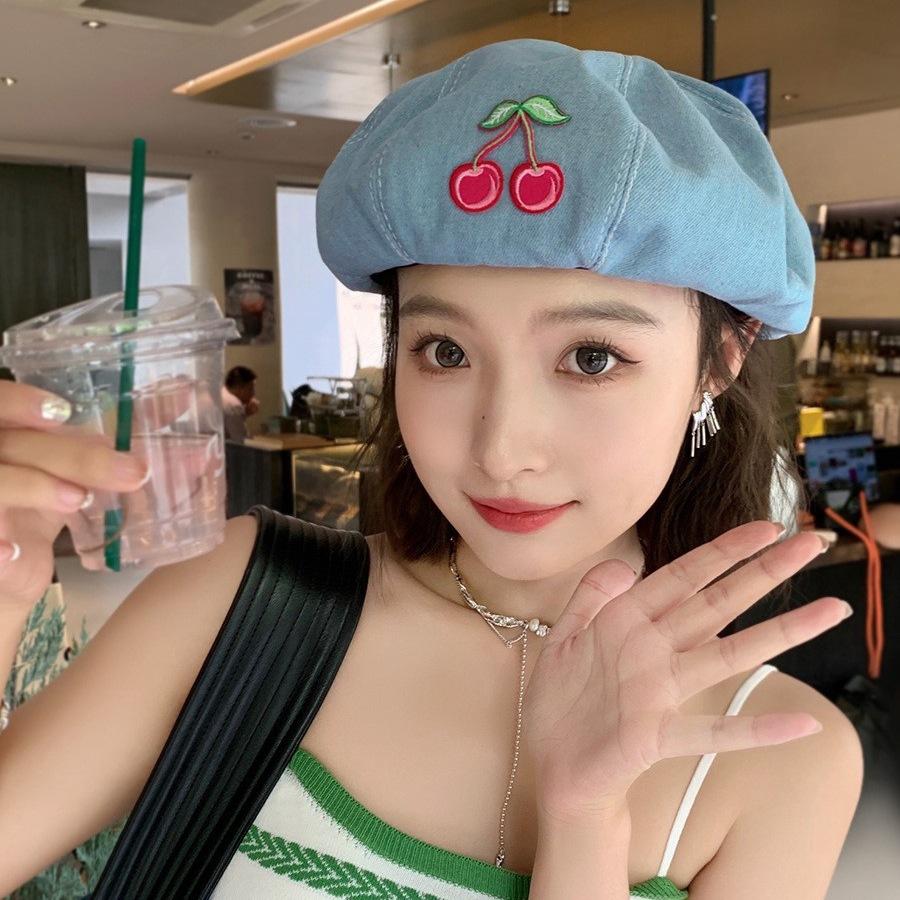 Милая и симпатичная шляпа женская 2024 новый ковбойский берет женский универсальный для лица маленький большой окружности головы восьмиугольная шляпа лето