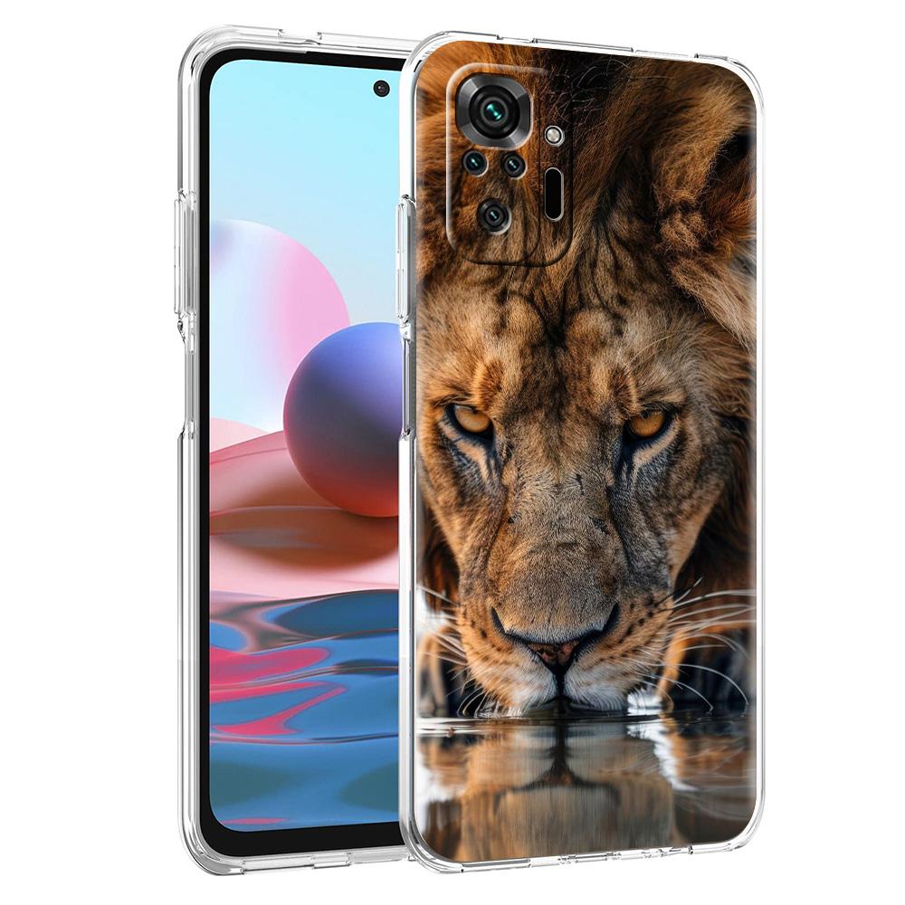 Чехол для телефона для Xiaomi Redmi Note 15 14 5G 13 12 10 11 Pro Plus 4G 14C 13C 12C Мягкий ТПУ чехол Крутое животное Тигр Лев