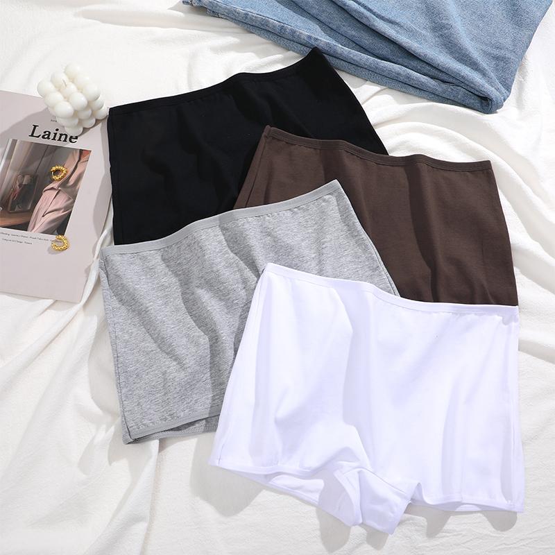 4 шт./компл. Женские хлопковые трусики Сексуальные с низкой посадкой Шортики-боксеры Бесшовное спортивное нижнее белье Женское удобное нижнее белье Однотонное белье