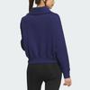 adidas Короткий свитшот Originals FW23 Winter Series Skate с полумолнией и отложным воротником, женские топы, темно-синий IZ1515