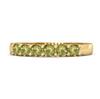 Peridot Half Eternity Band Ring - Sterling Silver Gold Vermeil