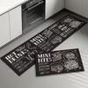 Ретро Американская Кухня Длинный Коврик на Пол – Водопоглощающий, Пятноустойчивый, Легко Чистящийся, Режущийся, Коврик для Прихожей с Дизайном Букв