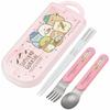 Kids' Ag+ Antibacterial Trio Set: Chopsticks, Spoon, and Fork, Sumikkogurashi Design, Camping, Made In Japan, TACC2AG-A