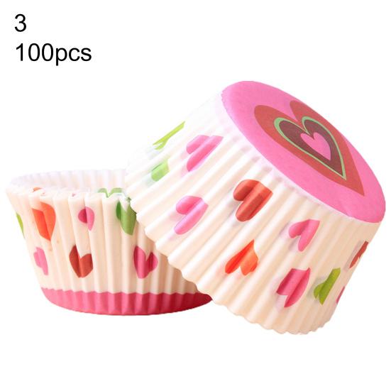 Simple DIY Cartoon Pattern Premium Microwave Safe Cupcake Liner Kitchen Tools Muffin Cup