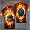 Мужская футболка Рок-группа Megadeth 3D Печать Футболка Топ Женский Спортивный Большой размер Топы Футболки Летняя Футболка Череп Одежда Годовщина