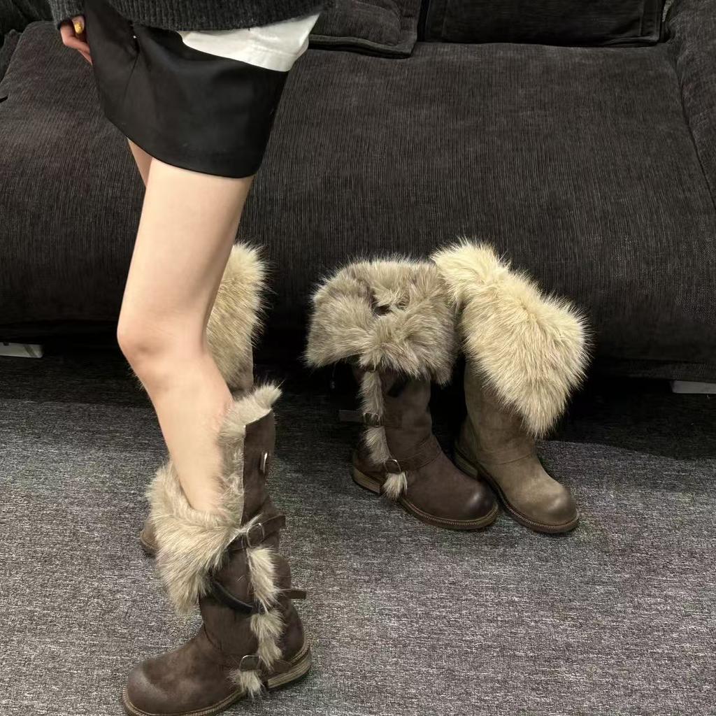 Shoe Utopia 2025 Зимние Русские Высокие Пакл Толстый Флис Модные Теплые Снегоступы
