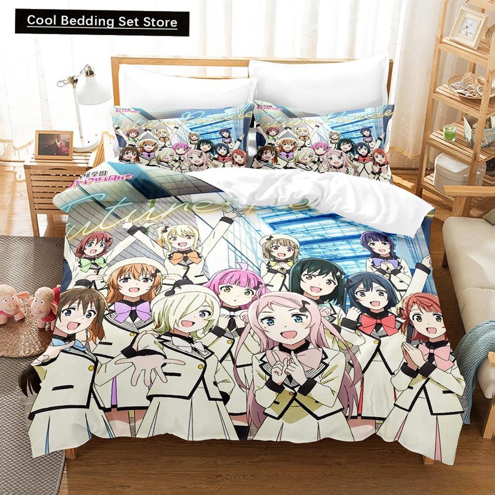 Мода 2025 Новая Каваии Love Live! Комплект постельного белья Мультяшный Аниме трехпредметный комплект Взрослый Детский Спальня Пододеяльник Комплекты Домашний Текстиль