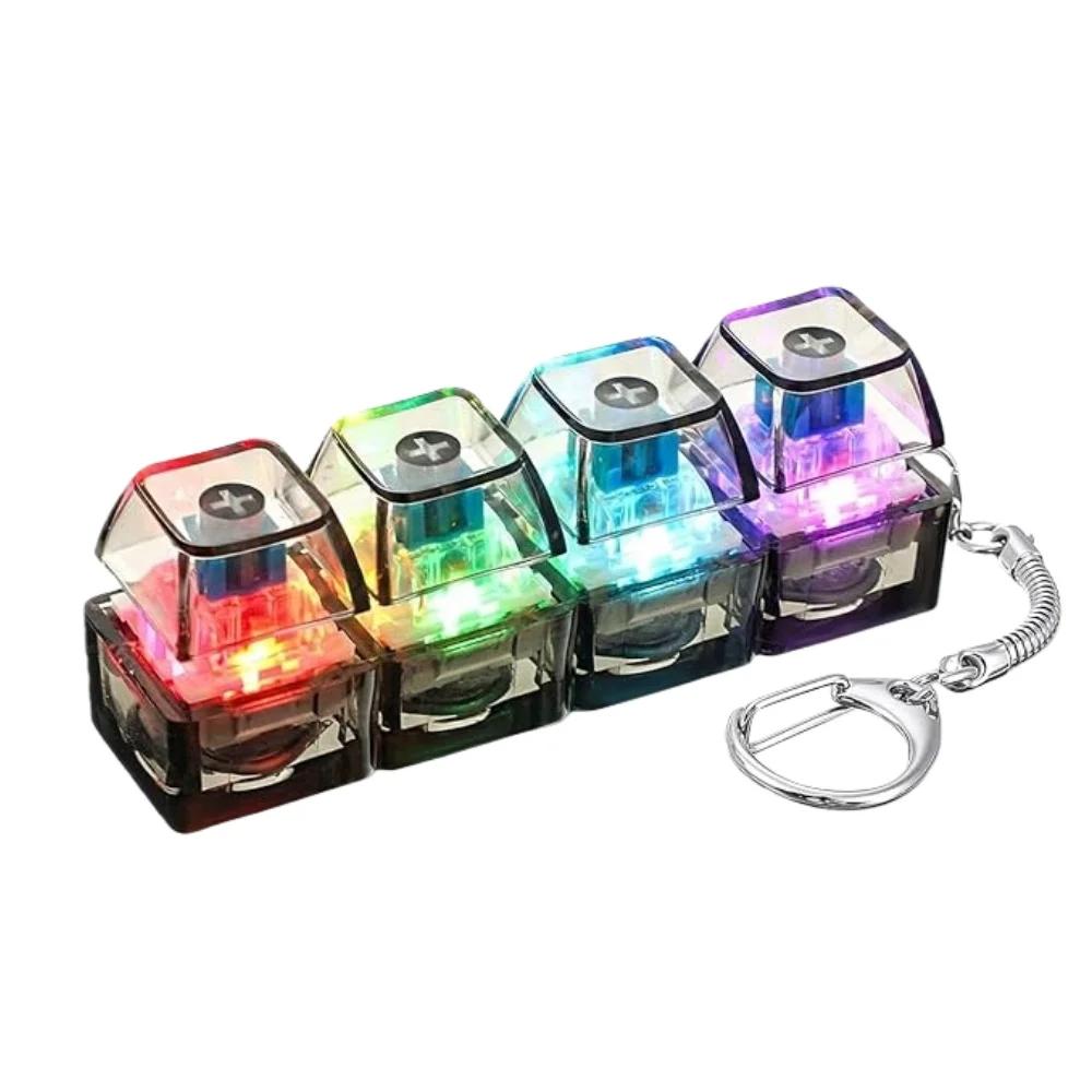 Светящаяся LED Клавиатура Брелок Игрушки-антистресс Кликер Сенсорная игрушка Снятие стресса для Брелка Клавиатуры Гаджет-антистресс для Взрослых игрушка