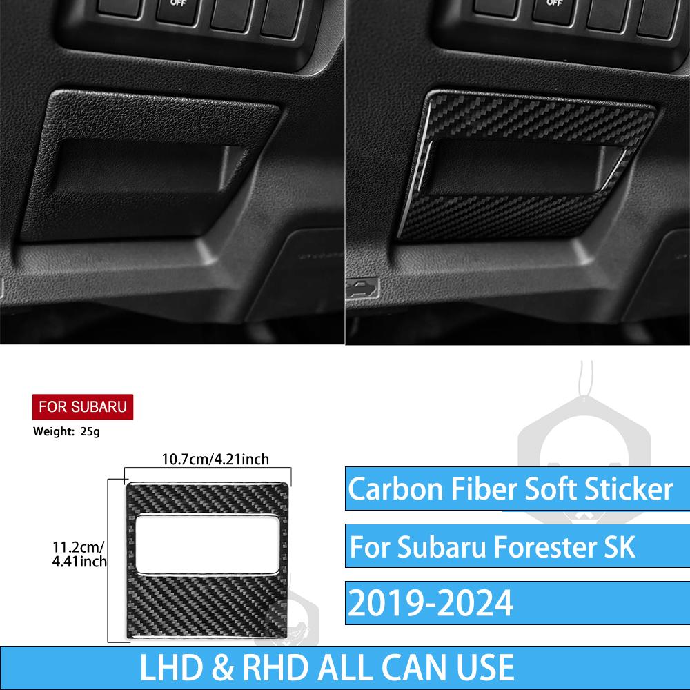 Real Carbon Fiber Car Accessories Gear Air Vent Set Trim Cover Soft Sticker For Subaru Forester SK      2024