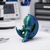 Статуэтка Космонавта на Полумесяце, 3D-печатная Фигурка Астронавта, Сидящая Статуэтка-Украшение для Рабочего Стола, для Дома, Офиса, Полки для Книг
