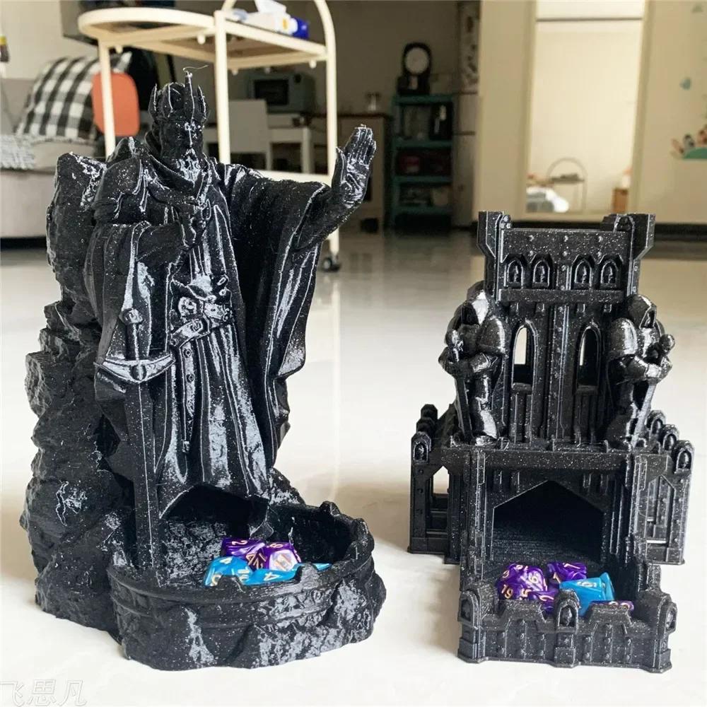 3D-печатная башня-бросалка для кубиков в виде замка, настольный лоток для игр DND, настольных игр, D&D RPG - Уникальный подарок для друзей-игроков