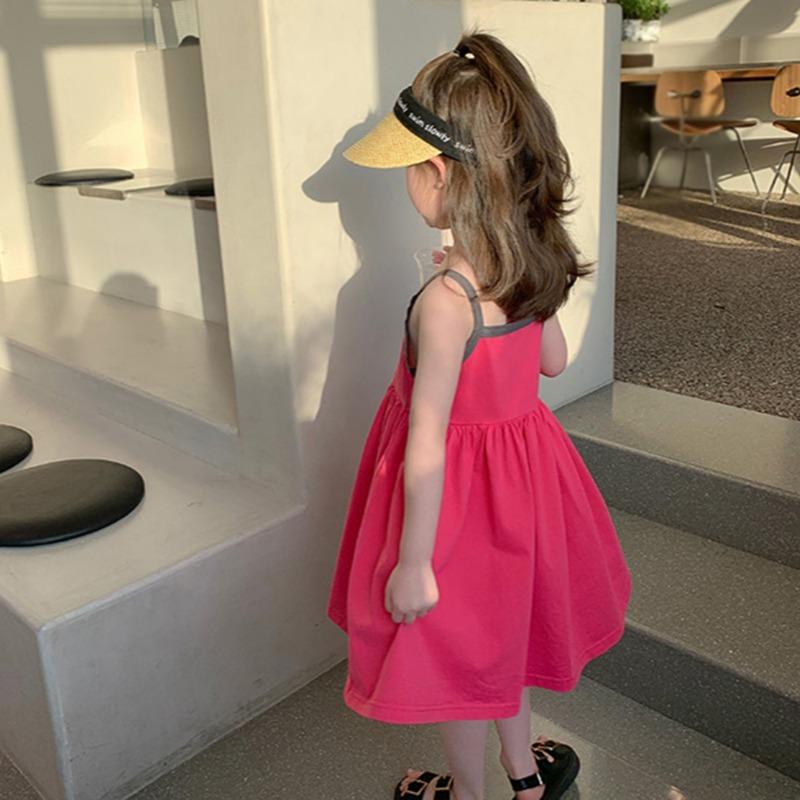 Платье с буквенным принтом для маленьких девочек Пляжные платья Праздничные платья