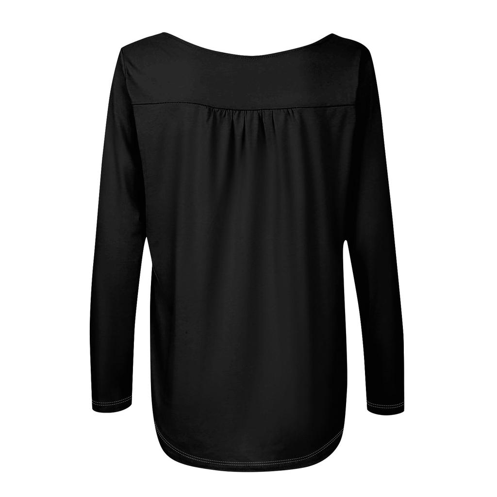 Женская туника с длинным рукавом, свободные топы, повседневные топы оверсайз, плиссированная туника, застегивающаяся на пуговицы, повседневные женские топы с принтом