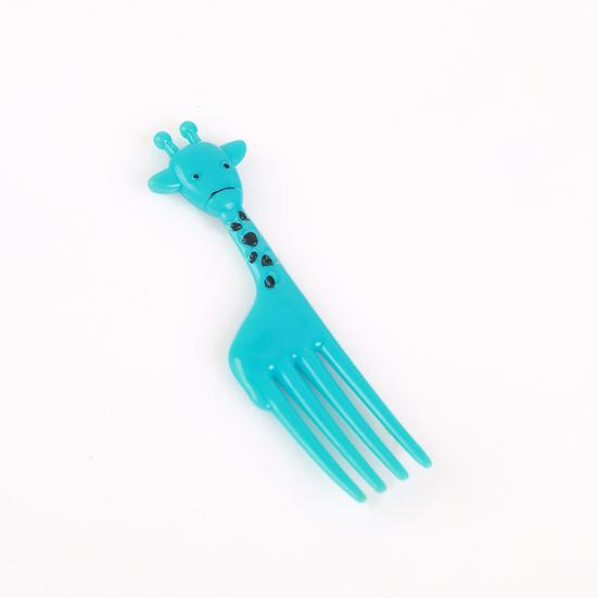 10Pcs Creative Plastic Mini Fruit Fork Lunch Decoration Cartoon Elephant Giraffe Bento Stick Party Favors