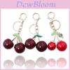 Cherry Green Leaf Bag Charm Keychain Fashion Accessories For Women