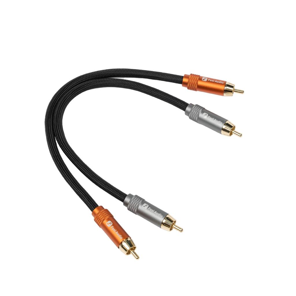 Fosi Audio 2RCA to 2RCA Stereo Audio Cable, 0.3m, Gold-Plated