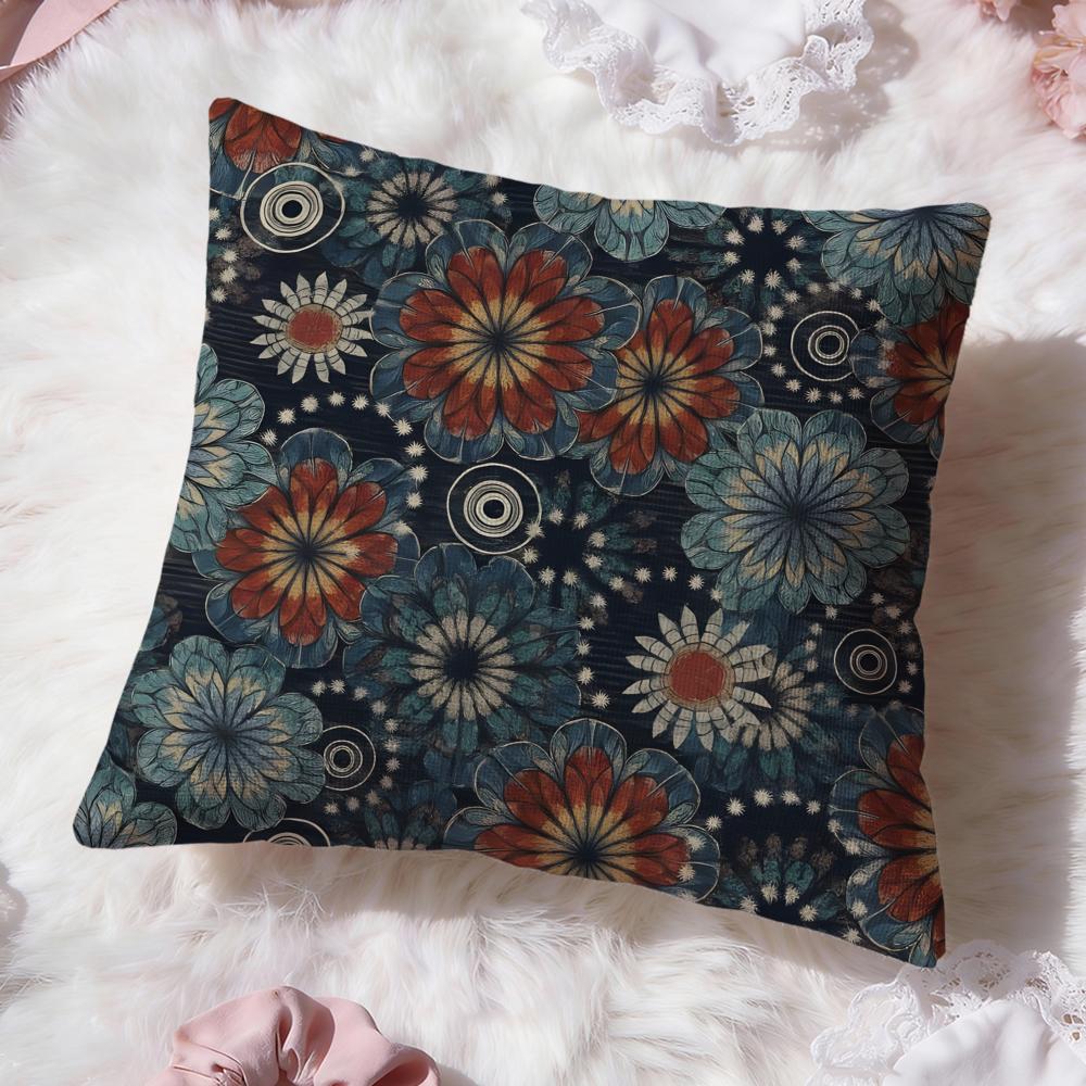 Regular Retro Texture Cushion Cover Premium Comfort Reversible Pillow Cove Two in One Design for Any Room Car Interior