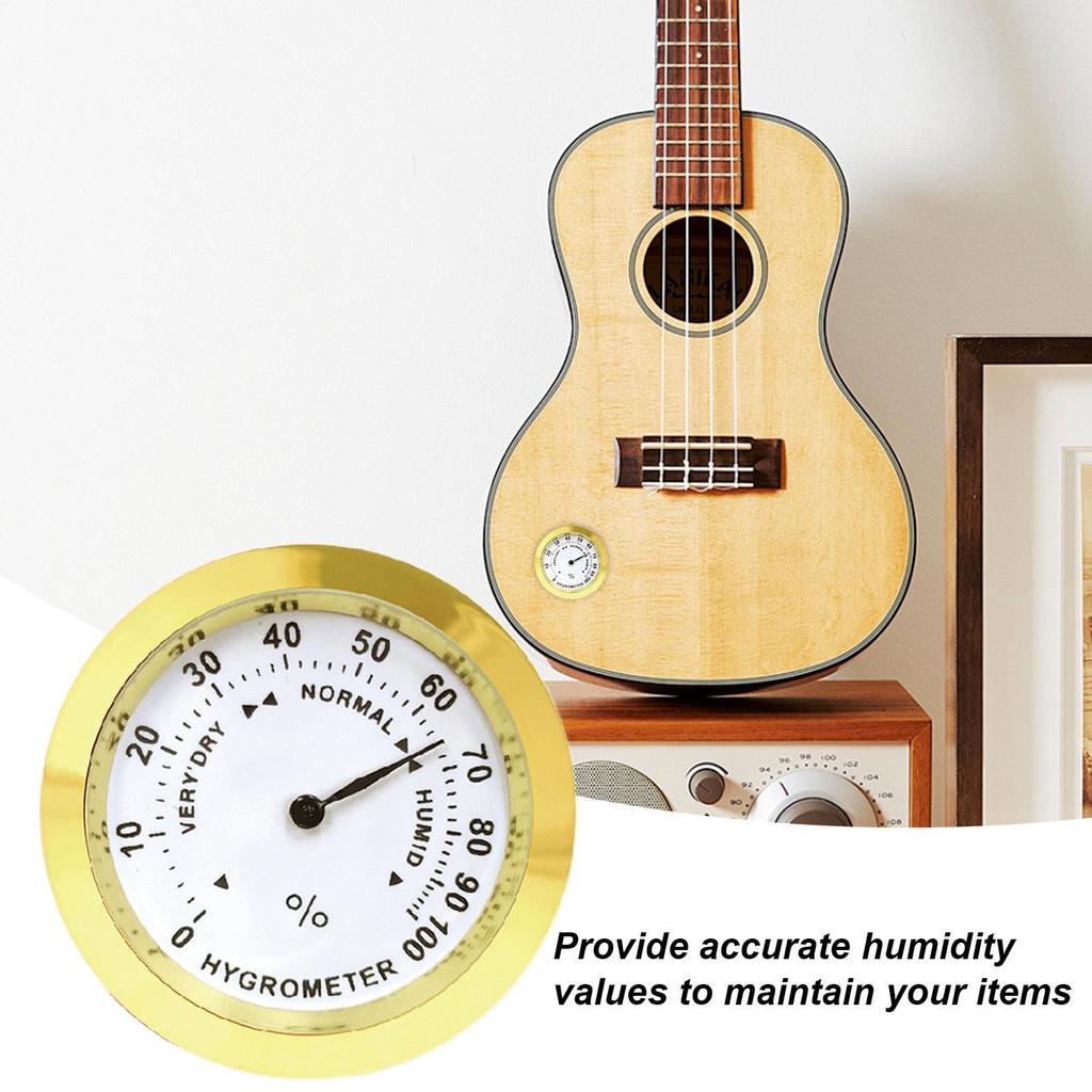 Analog Hygrometer Humidity Meter High Precision Round Sensor  Humidity Monitor for Humidor Cabinet Guitar Case, Cigar Care