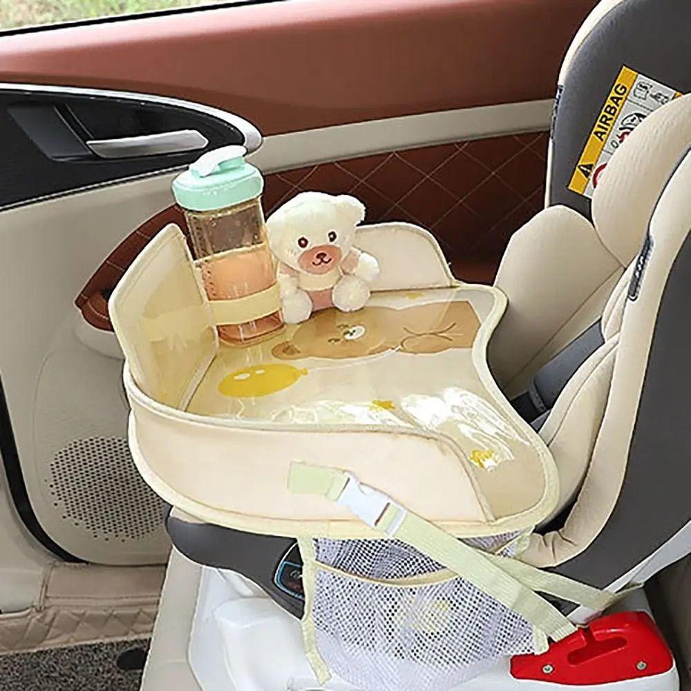 Rabbit Baby Car Seat Tray Bear Car Tray Table Multifunction Kids Toy Holder Desk Car Dining Plate