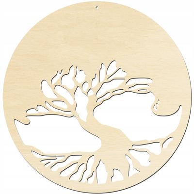 Wooden Circle Hoop Macrame Base 1PCS Tree of Happiness of Life 30cm