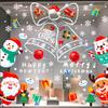 1PC Shop Window Christmas Decor Reusable Christmas Window Art Bell Pattern Window Stickers Holiday Store Front Decals 45x60cm