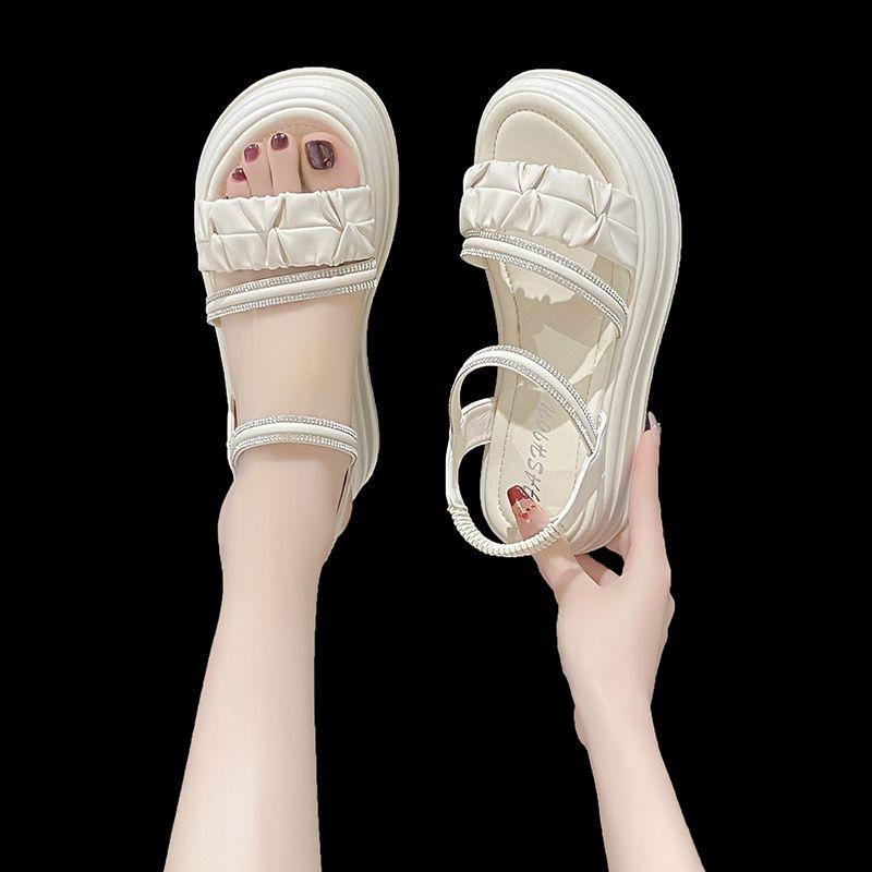 Open Toe Platform Roman Style Sandals for Women 2025 Trending Luxury Asian Size High Quality Daily Original Woman Shoes Sales